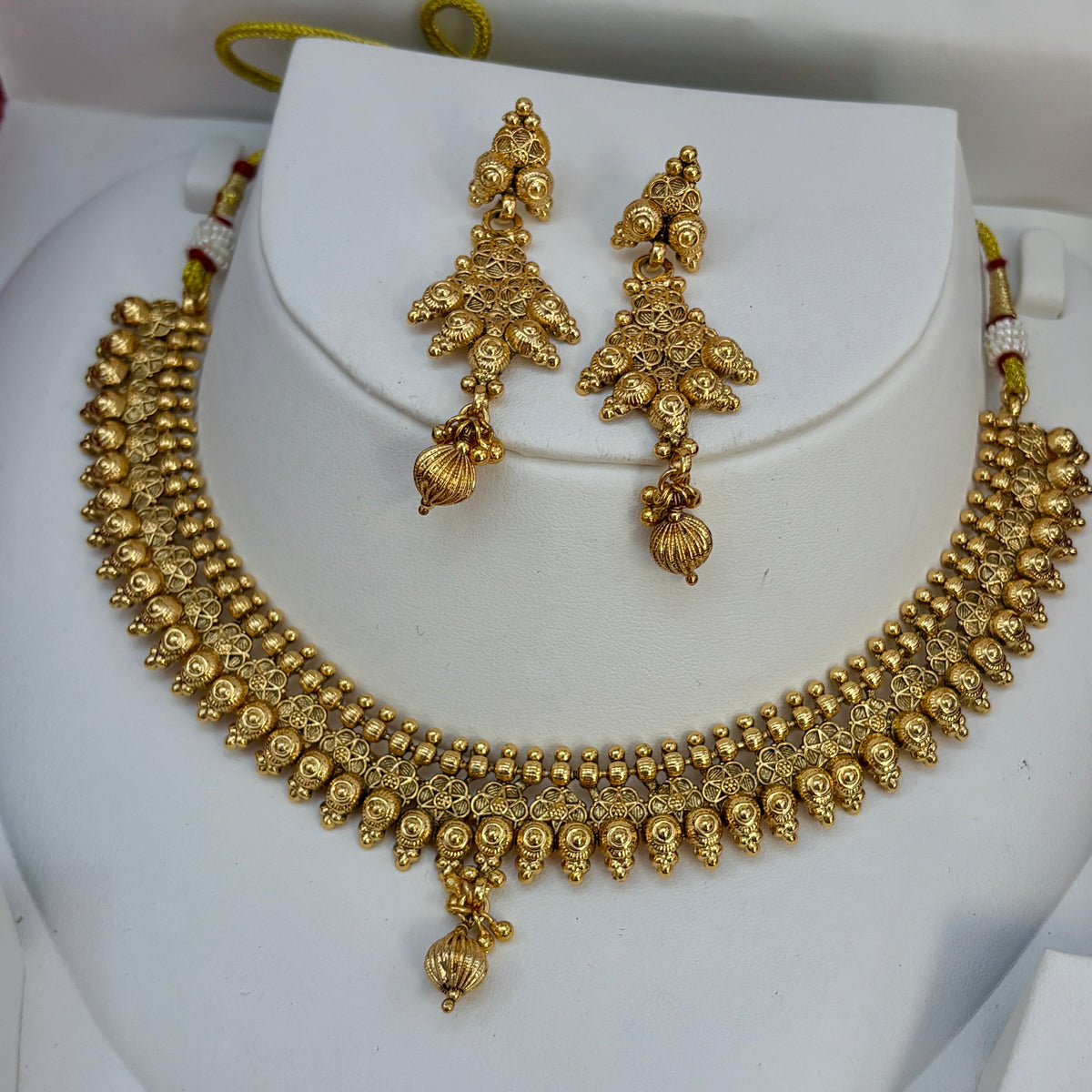 1 Gram Gold Plated Antique finish Necklace Set