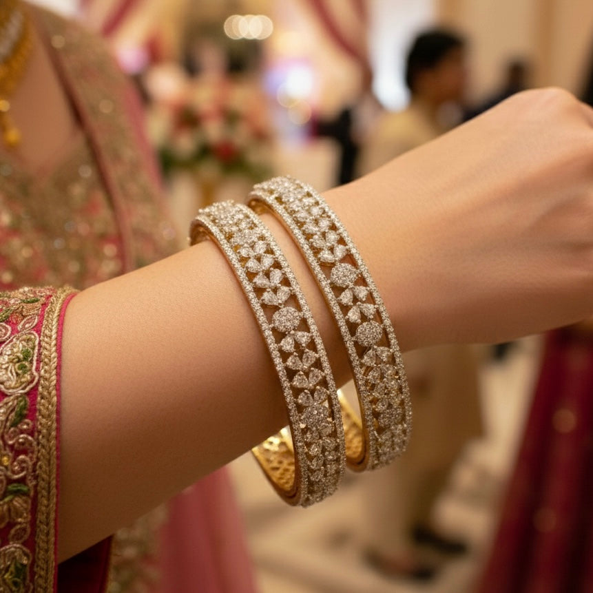 Sneha- Premium Diamond Gold-Plated -GJ Bangles