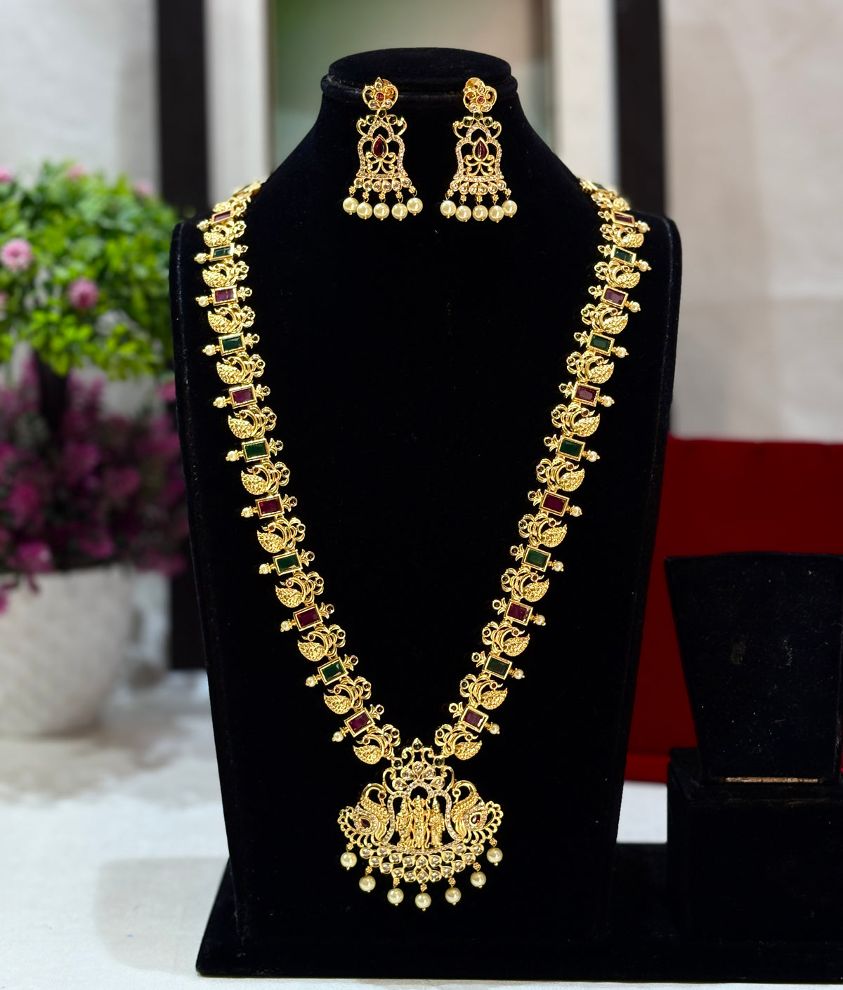 1 Gram gold plated Lightweight Long Necklace Set