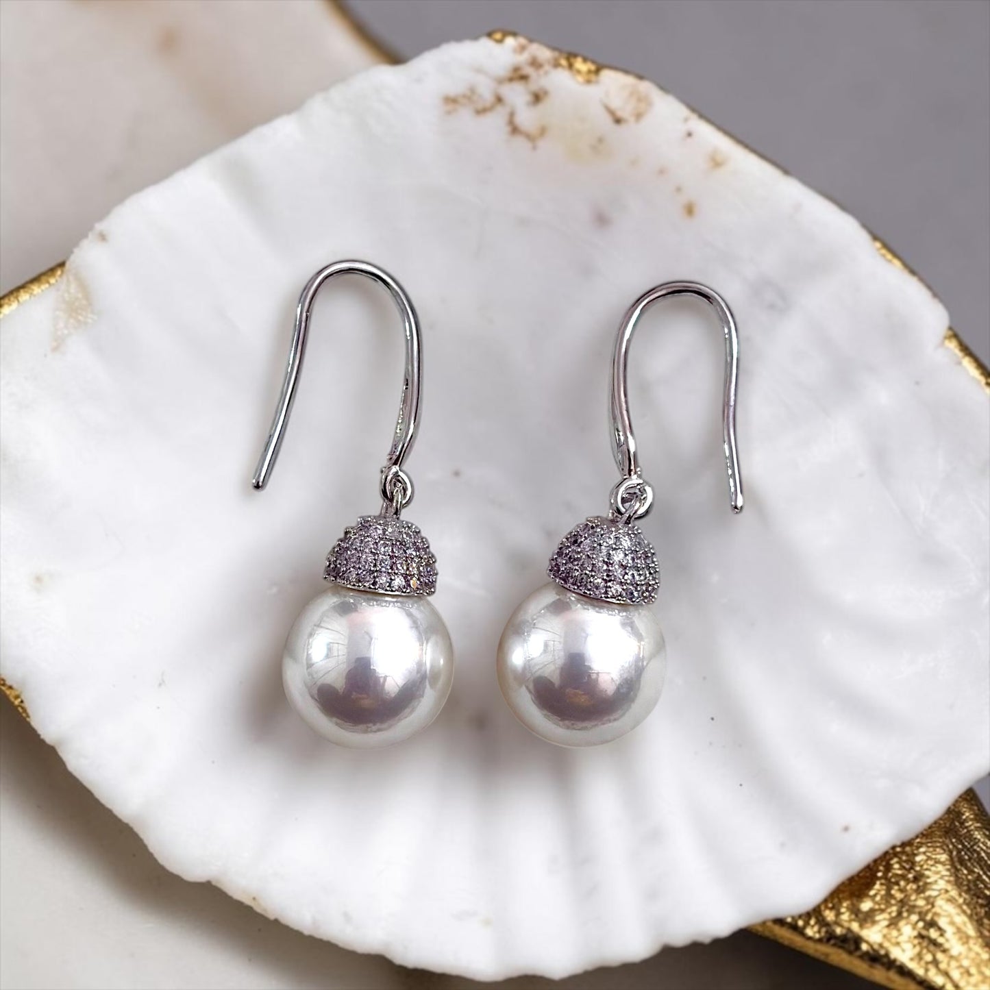 Real Pearl Dropping Studs