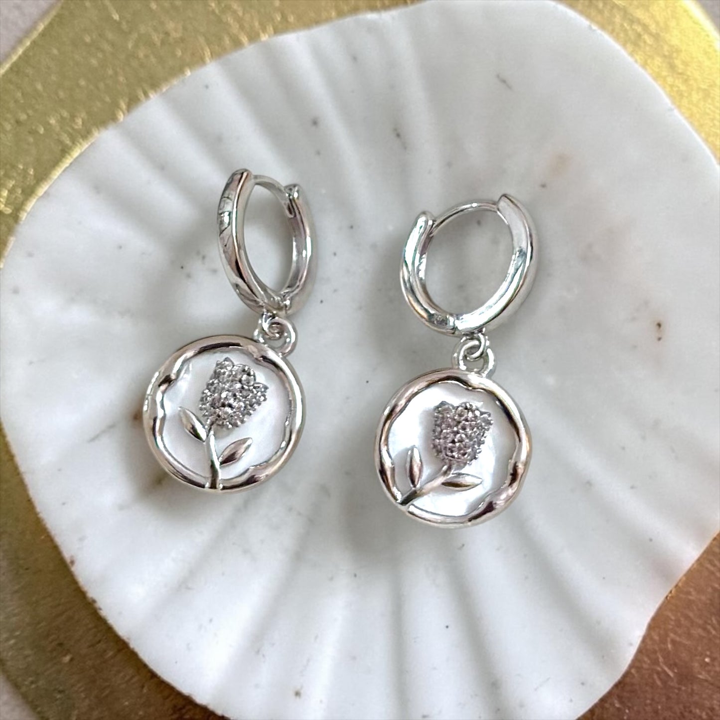 Rose Floral Bali Style Studs