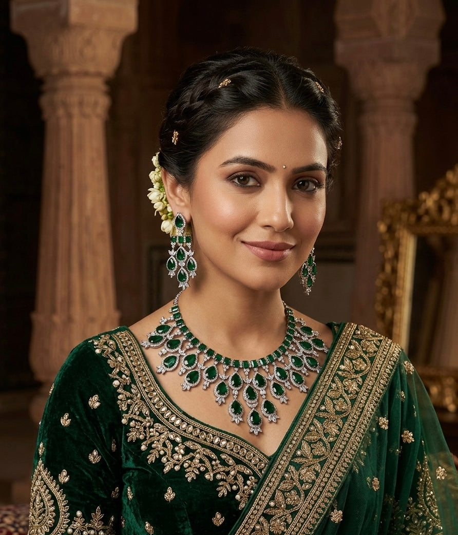 Rajsi Panna Royale Necklace Set