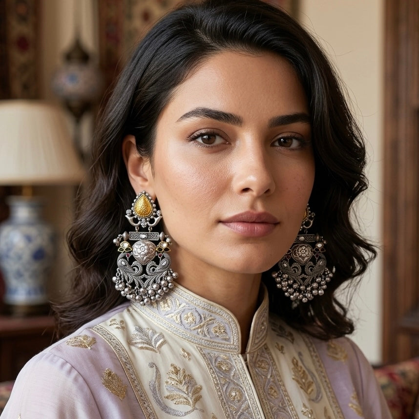 Kashmiri Oxidized Earrings