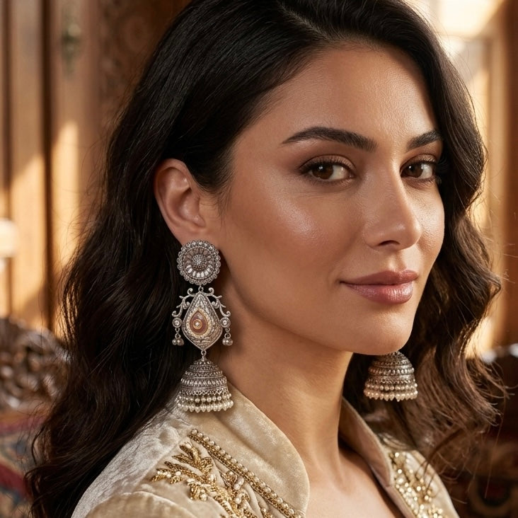 Yamina Oxidized Jhumka