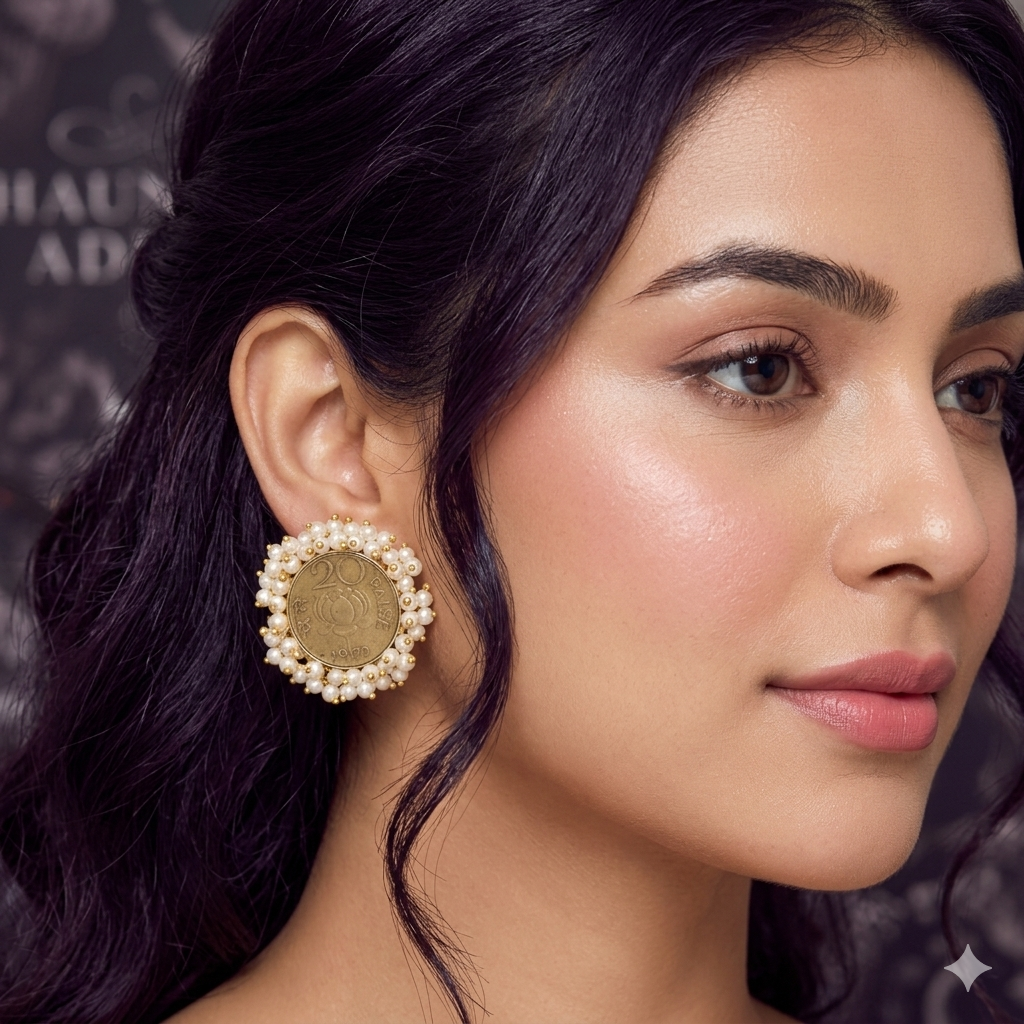 Heritage Paisa Pearl Studs