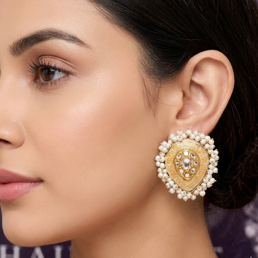 Royal Pearl Teardrop Studs