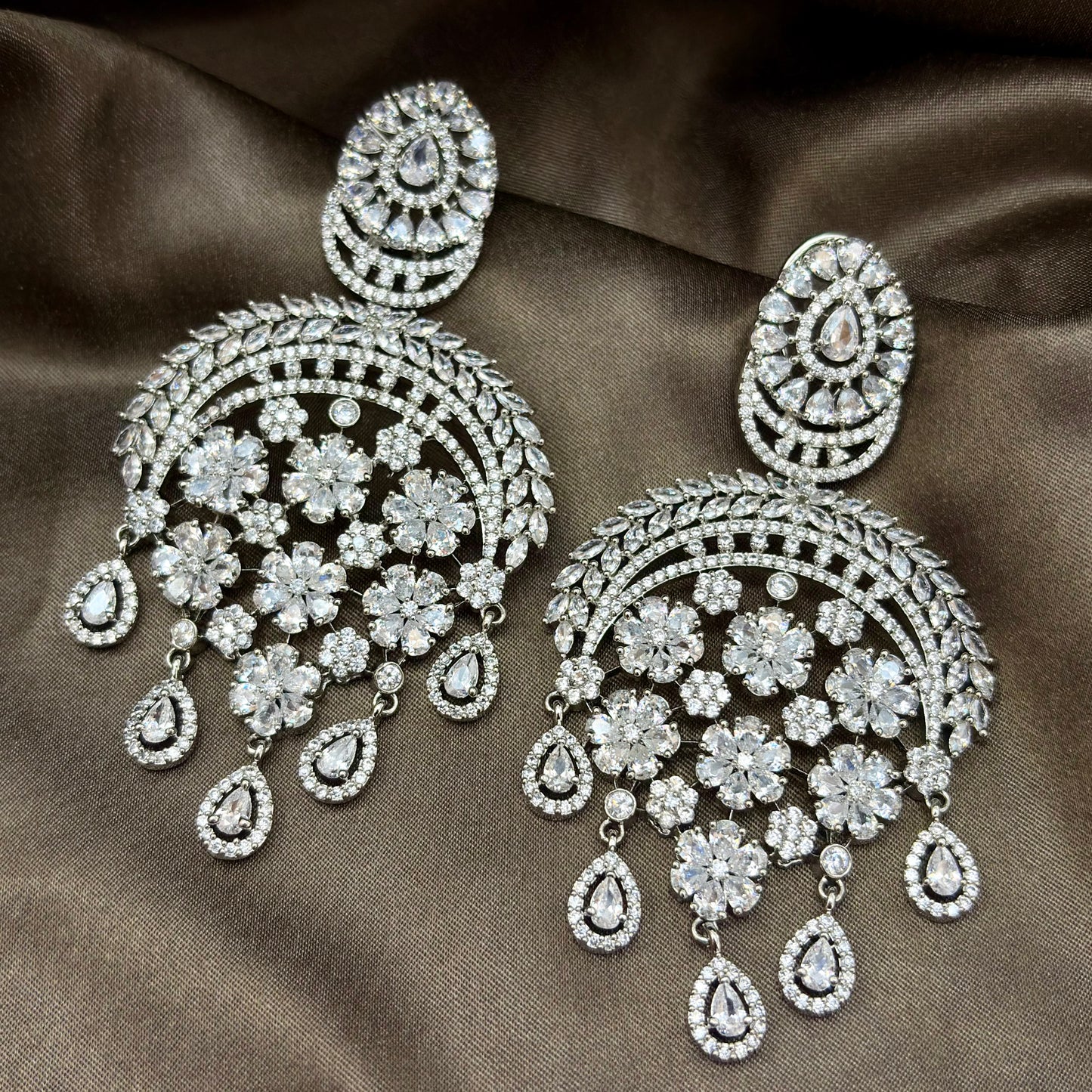 Next to Real Diamond Danglers Earrings