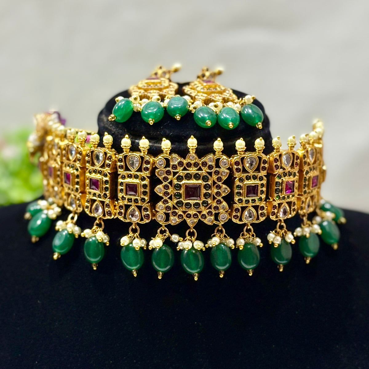 1 Gram Gold Plated Antique Heritage Choker Set
