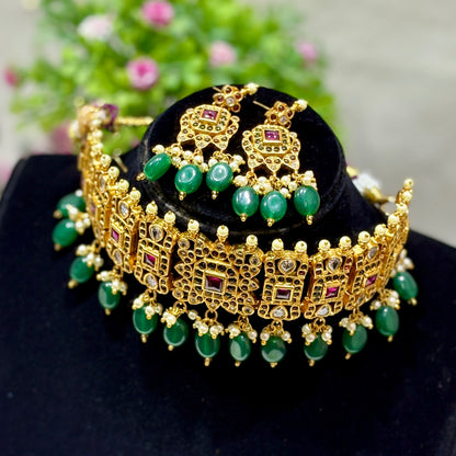 1 Gram Gold Plated Antique Heritage Choker Set