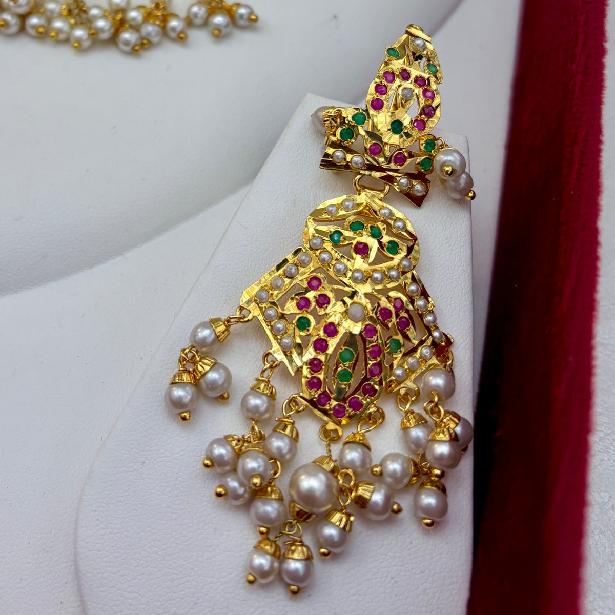 Sukriti- Gram Gold Traditional Heritage Real Jadau Lightweight Choker Set