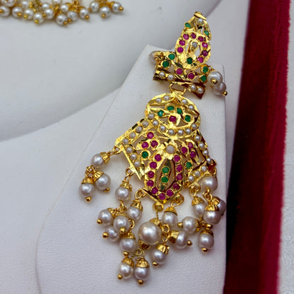 Sukriti- Gram Gold Traditional Heritage Real Jadau Lightweight Choker Set
