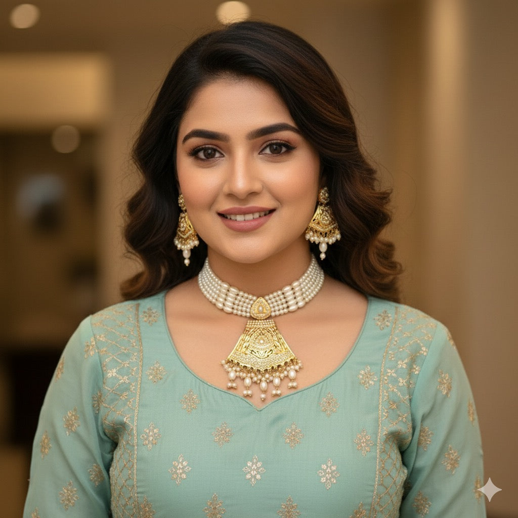 Ruhani — an exquisite Jadau pendant choker set