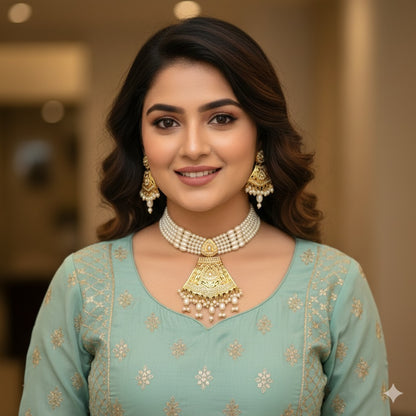 Ruhani — an exquisite Jadau pendant choker set