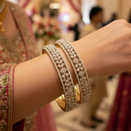 Sneha- Premium Diamond Gold-Plated -GJ Bangles