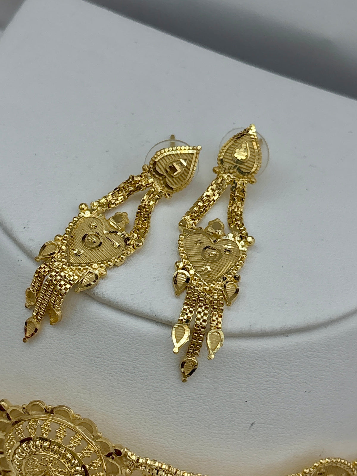 Real Gold Dubai jewellery Inspired 1 Gram Gold Plated flexible Necklace set