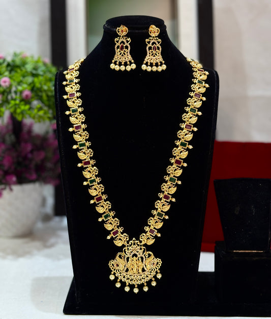 1 Gram gold plated Lightweight Long Necklace Set
