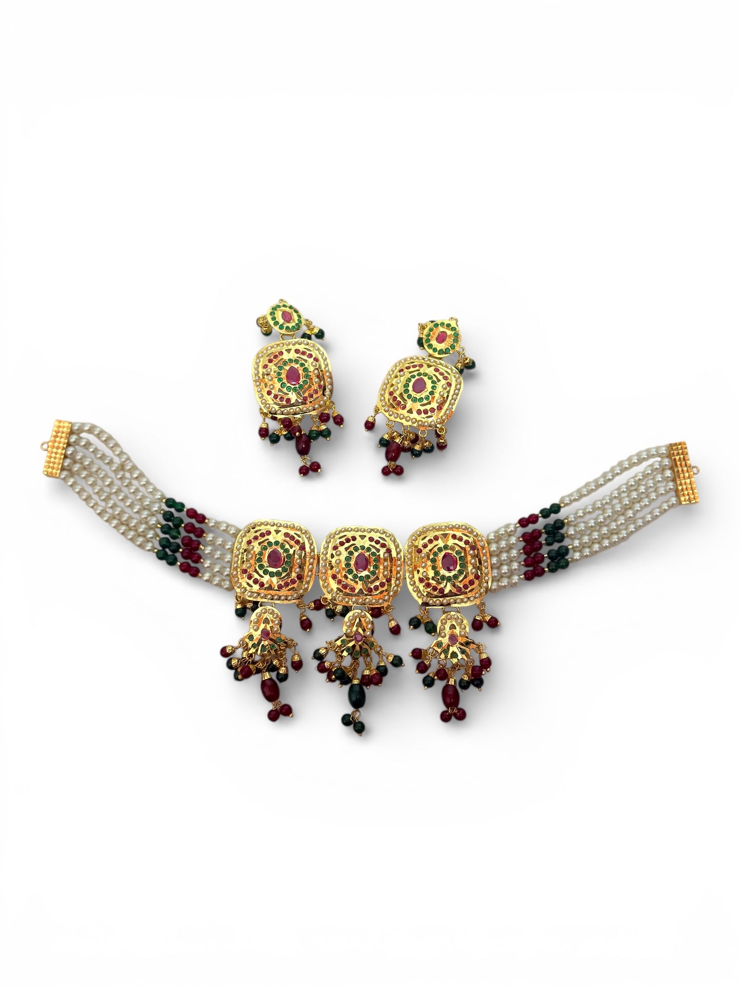 Navratan Jadau Choker Set