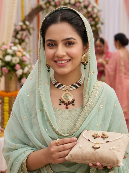 Zarina — an exquisite Jadau pendant choker set