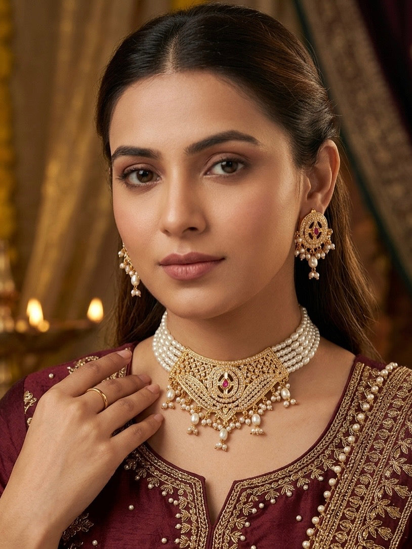 Stunning Jadau choker set