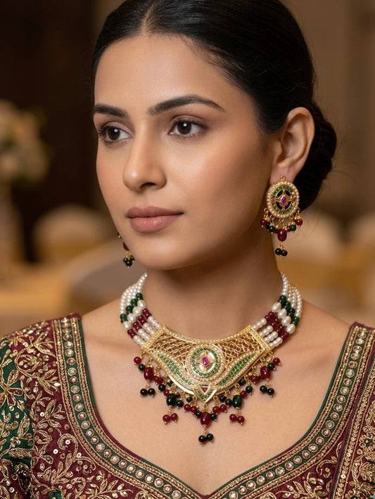 Stunning Jadau choker set
