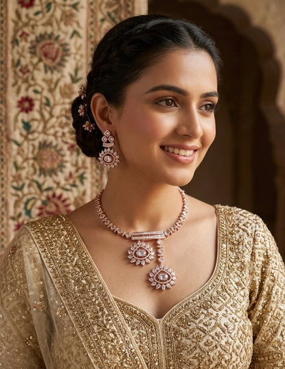 Premium Quality Lightweight Diamond Necklace Sets