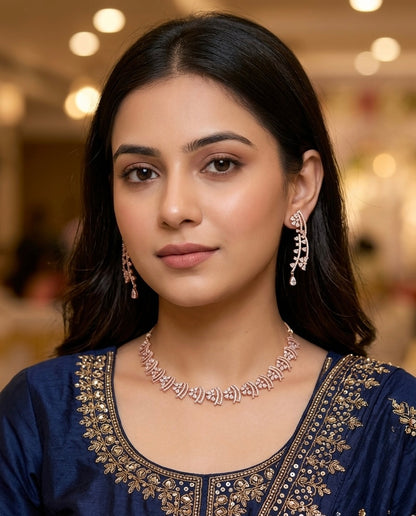 Crescent- Premium Quality Lightweight Diamond Necklace Sets