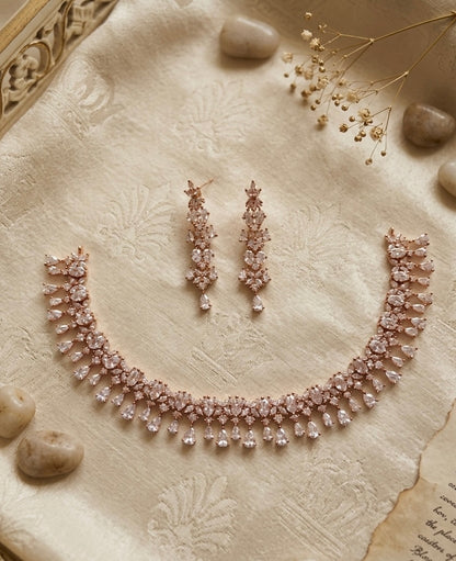 Real Diamond Inspired Premium Quality Lightweight Diamond Necklace Sets