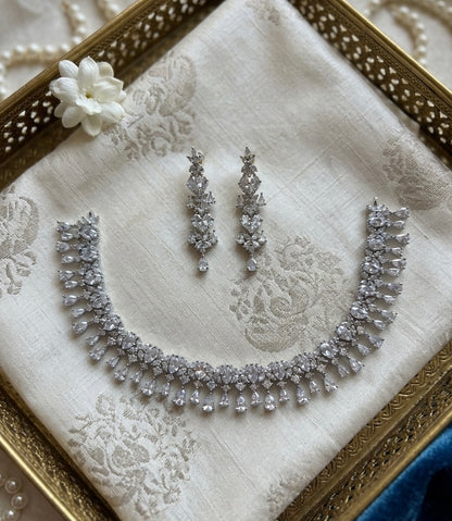 Real Diamond Inspired Premium Quality Lightweight Diamond Necklace Sets