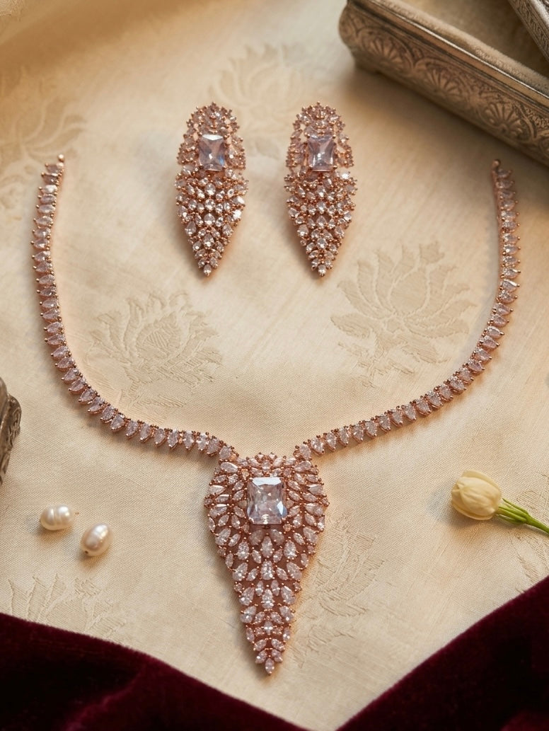 Premium Quality Lightweight Diamond Necklace Sets