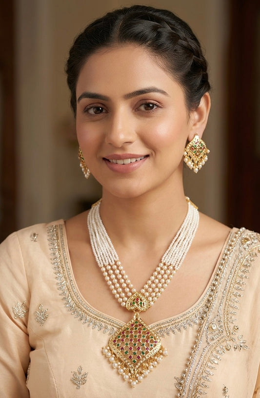 AMREEN — an exquisite Jadau pendant choker set