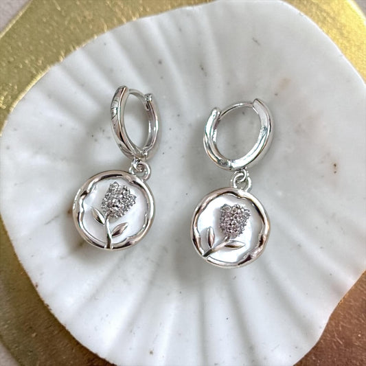 Rose Floral Bali Style Studs