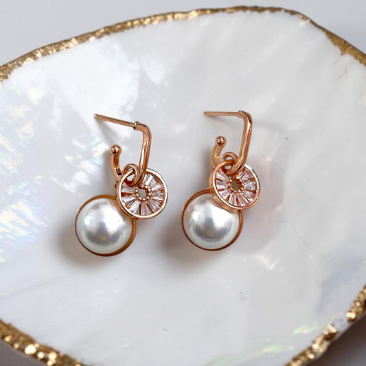 Celeste Pearl Halo Stud
