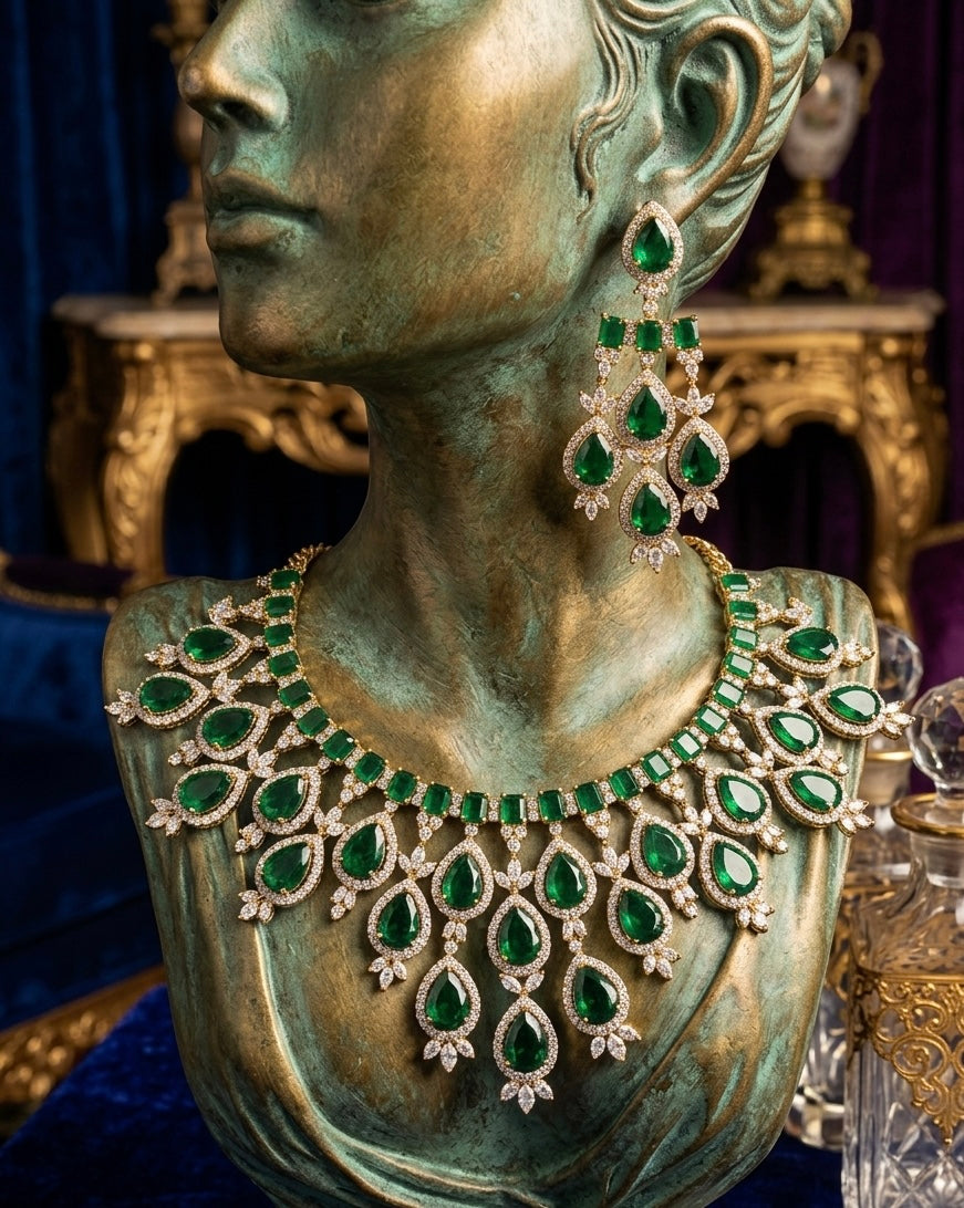 Rajsi Panna Royale Necklace Set