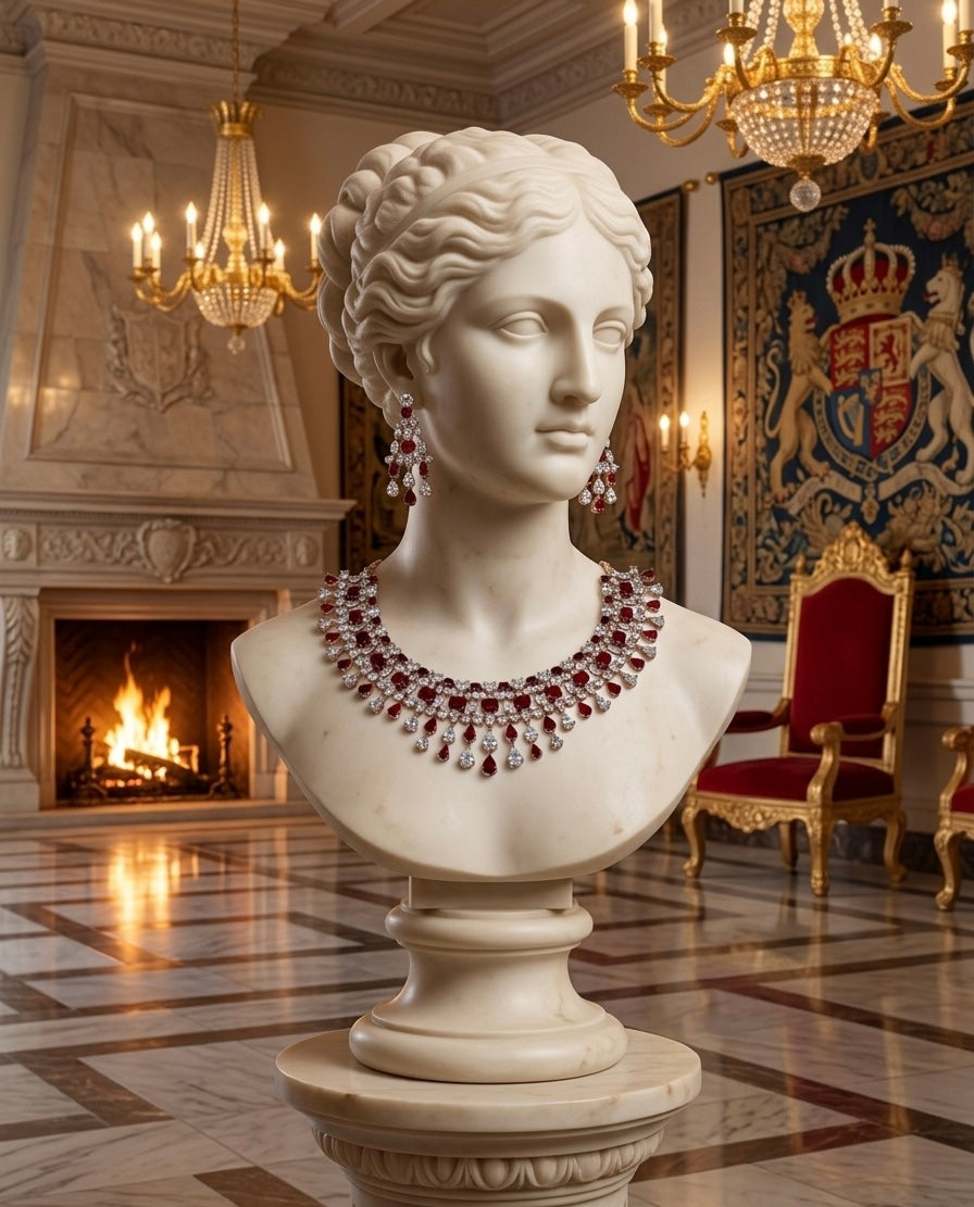 Crimson Royale Bridal Set Inspired by the Timeless Elegance of TARA SUTARIA