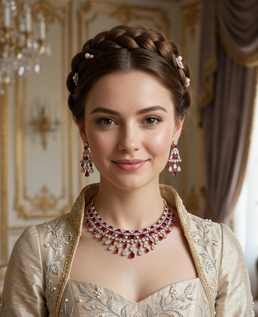 Crimson Royale Bridal Set Inspired by the Timeless Elegance of TARA SUTARIA