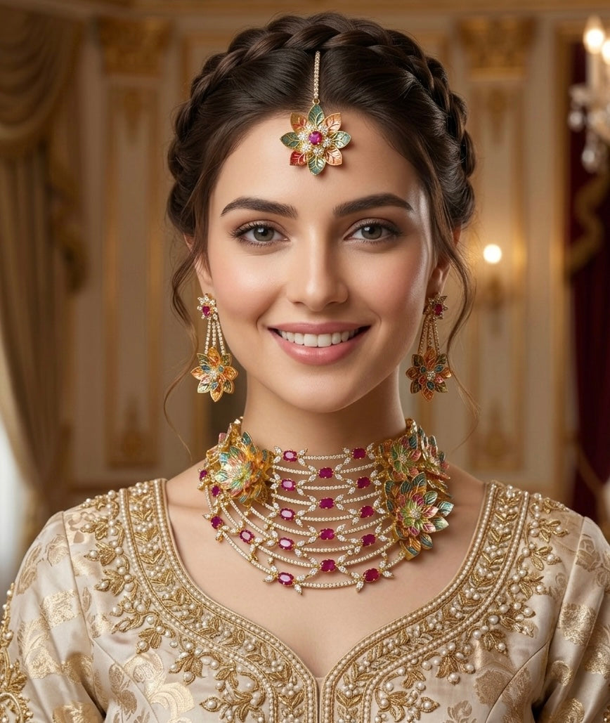 Floral Rubina Bridal Set