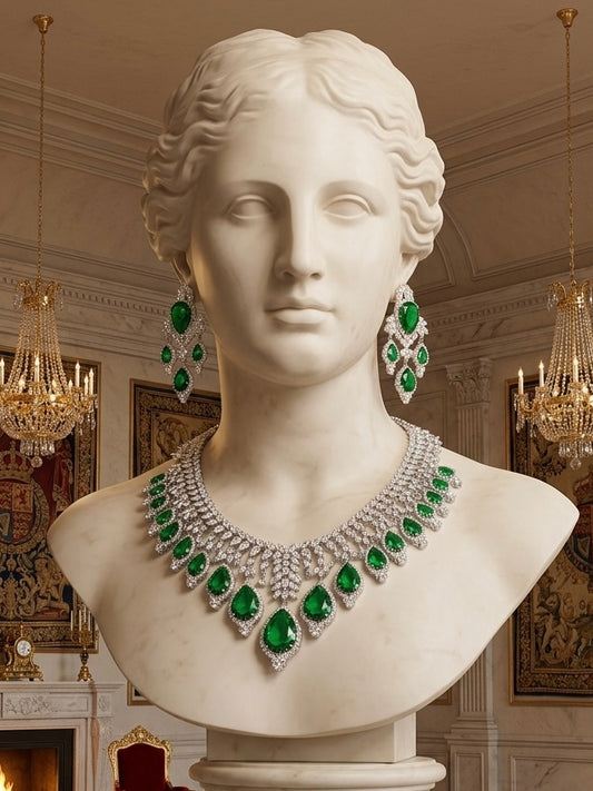 The Venezia Emerald Bridal Set