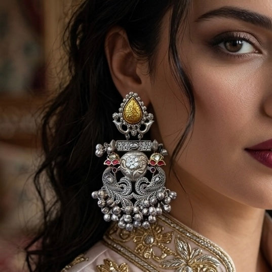 Kashmiri Oxidized Earrings