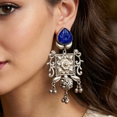 Floral Oxidized Earrings