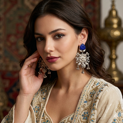 Floral Oxidized Earrings