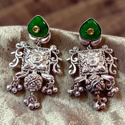 Floral Oxidized Earrings