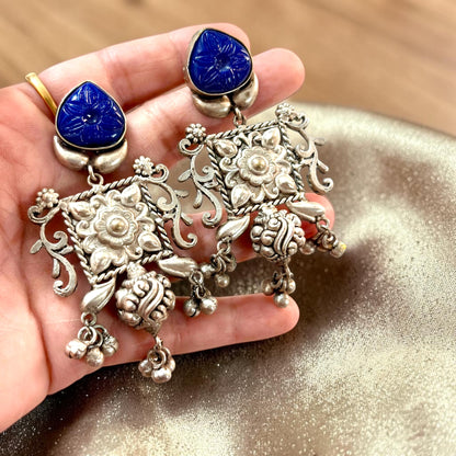 Floral Oxidized Earrings