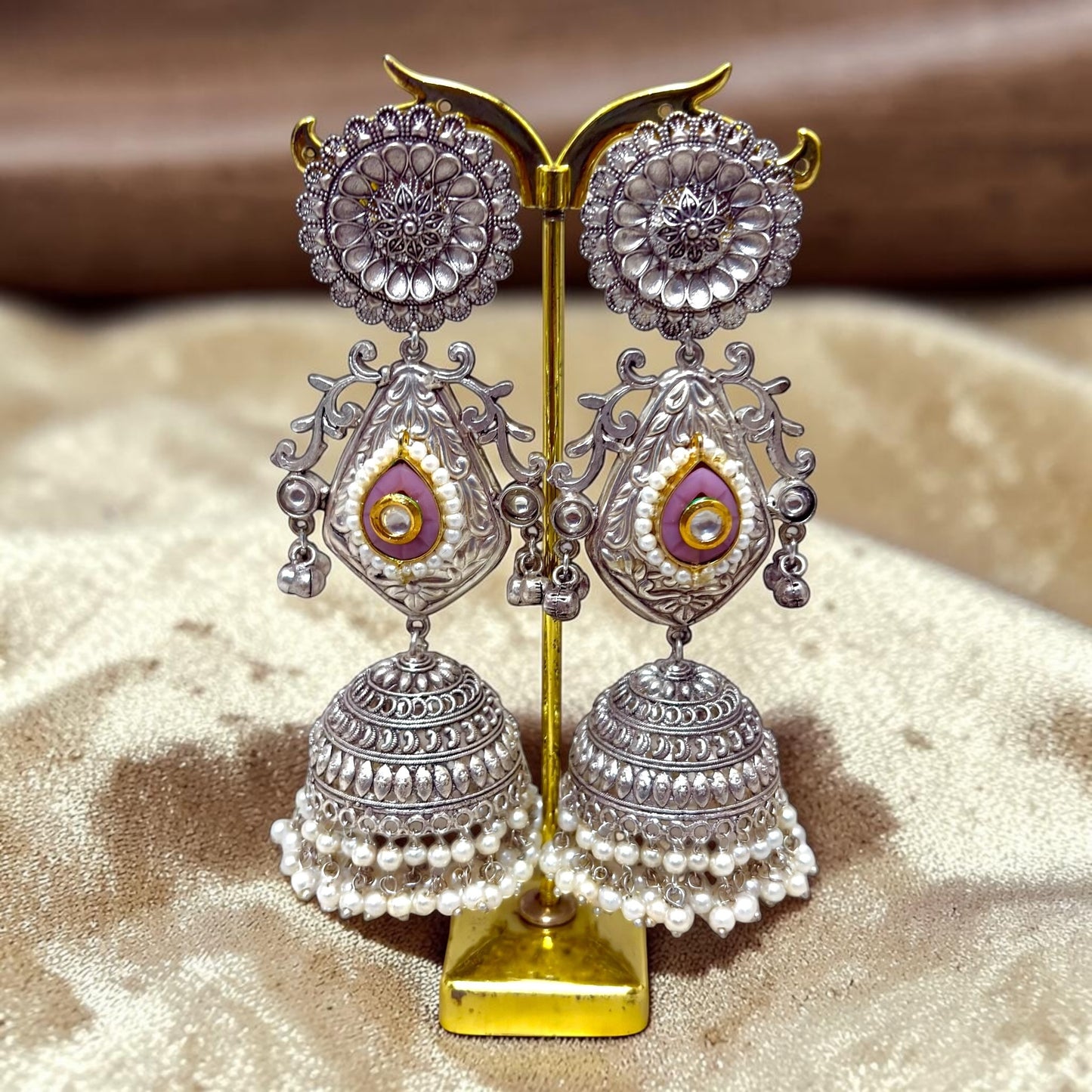 Yamina Oxidized Jhumka