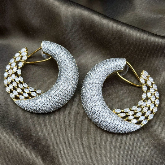 Statement 18k polished stud earrings