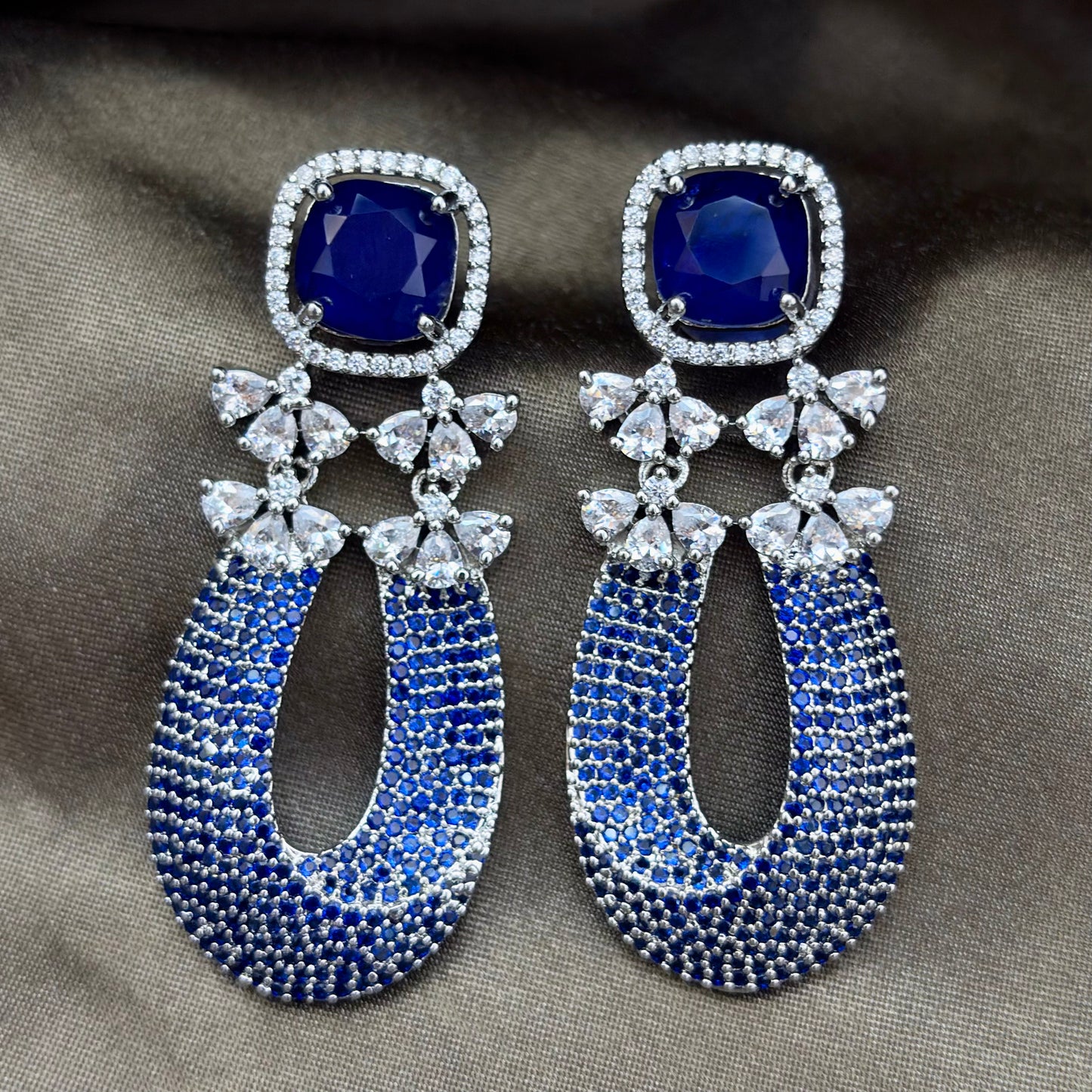Doublet Gem Stone Earrings