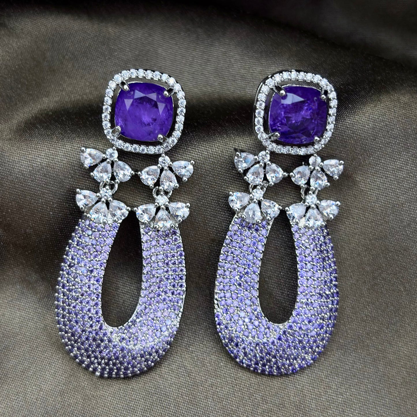 Doublet Gem Stone Earrings
