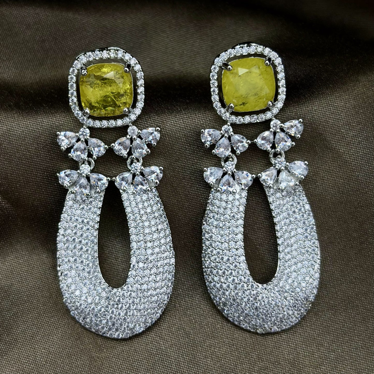 Doublet Gem Stone Earrings