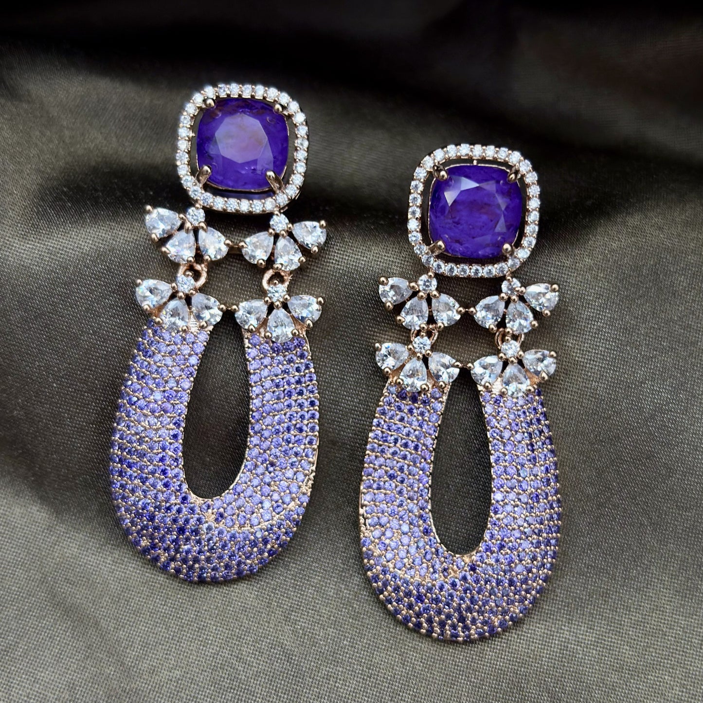 Doublet Gem Stone Earrings