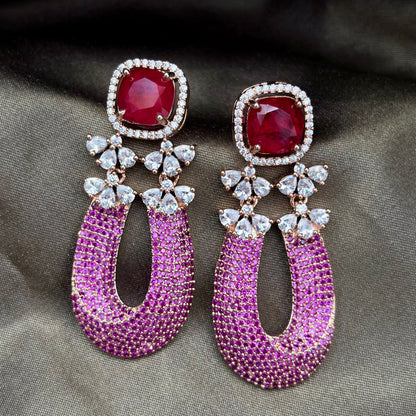 Doublet Gem Stone Earrings