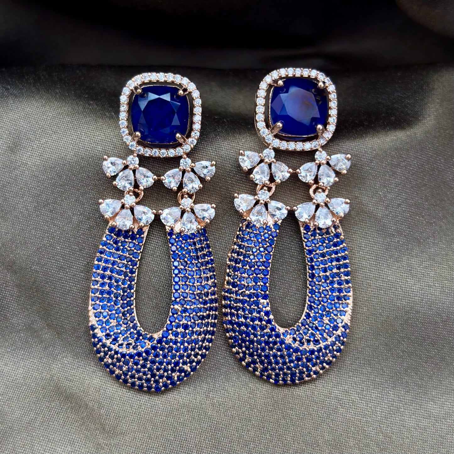 Doublet Gem Stone Earrings